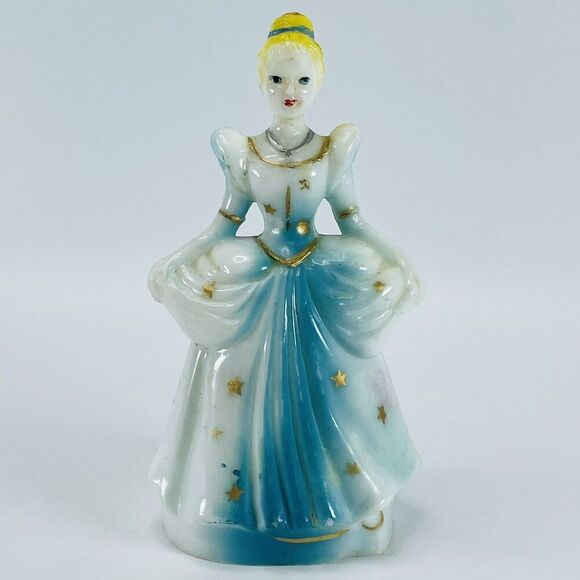 Walt Disney Cinderella Hard Plastic Figure Hong Kong Cake Topper VTG 1960s - Picture 1 of 10